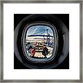 Watching A Container Ship Being Loaded Framed Print