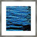 Water Abstract In Black And Blue Framed Print
