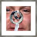 Water Droplet On The Iss Framed Print