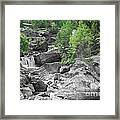 Water Stream With Rocks Framed Print