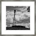 Water Tank And Windmill Framed Print