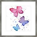 Watercolor Butterflies Framed Print