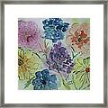 Pastel Flowers Framed Print