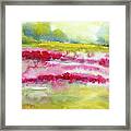 Watercolor Painting Of Scenic Colorful Framed Print