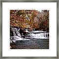 Waterfalls Photography In Autumn On The Duck River Tennessee Fine Art Prints For The Holidays Framed Print