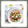 Watermelon Feta Salad Framed Print