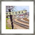 Wauwatosa Railroad Sign 2 Framed Print
