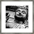 Wear-and-tear Buddha - Black And White Framed Print