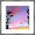 Weather Vane Sunset Framed Print