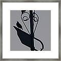 Weathervane Silhouette With Starlings Framed Print