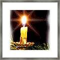 Weihnachtskerze - Christmas Candle Framed Print