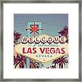 Welcome To Fabulous Las Vevas Framed Print