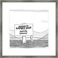 Welcome To Lovers' Leap Framed Print