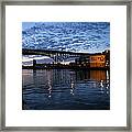 West Bank At Dusk Framed Print