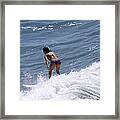 West Coast Surfer Girl Framed Print