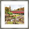 West Cornwall Covered Bridge - Housatonic River Framed Print