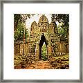 West Gate To Angkor Thom Framed Print