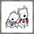 Westie Dog Park Duo Framed Print