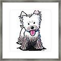 Westie Muddy Westie Framed Print