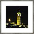 Westminster Bridge And Big Ben At Framed Print