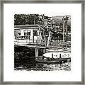 Wetspot Boat Rentals B W Framed Print