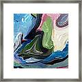 Whales Fight Framed Print