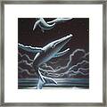 Whales In The Sky Framed Print