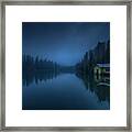 When Clouds And Night Were Falling Framed Print