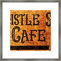 Whistle Stop Cafe Sign Framed Print