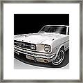 White 1966 Mustang Framed Print