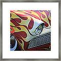 White And Yellow Flames Framed Print