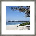 White Beach At Carmel Framed Print