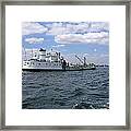 White Boat Framed Print