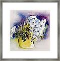 White Flowers Framed Print