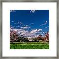 White House Lawn In Spring Framed Print