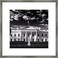 White House Sunrise B W Framed Print