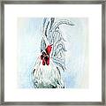 White Japanese Rooster Framed Print