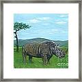 White Rhinoceros Framed Print