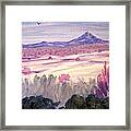 White Sand Purple Hills Framed Print