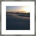 White Sands Near Sunset Framed Print