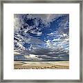White Sands Rain Framed Print