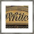 White Truck Emblem Framed Print