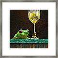 White Wine Bar Hopping... Framed Print