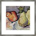 Happy Pears Rocking Out Framed Print