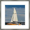 Wild Hearts Catamaran On Lake Ontario At Rochester New York Framed Print