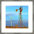 Wind Power  Then And Now Framed Print