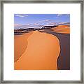Wind Ripples In Sand Dunes Framed Print