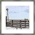 Windmill At The Corral Framed Print