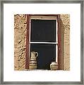 Window And Potteries Framed Print