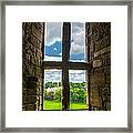 Window In Linlithgow Palace With View To A Beautiful Scottish Landscape Framed Print